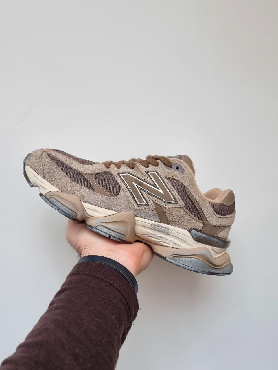 Чоловічі спортивні кросівки New Balance 9060 (бежеві) демісезонні кроси 01448 Нью Беленс vkross, фото 1