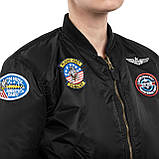 Куртка дитяча Mil-Tec FLIEGERJACKE MA1 KIDS M.ABZ Black 12003502-, фото 5