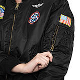 Куртка дитяча Mil-Tec FLIEGERJACKE MA1 KIDS M.ABZ Black 12003502-, фото 6