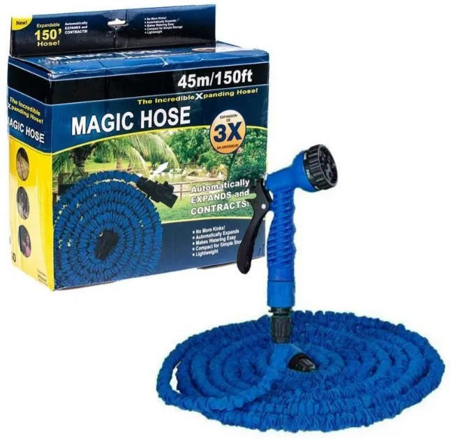 Шланг садовий для поливання Magic Hose 45 метрів Синій