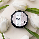 Моделюючий гель Lukum Builder Gel Glimmer №01 Pearly White з перловим шиммером, 30 мл, фото 3