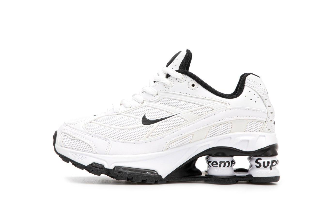 Жіночі демісезонні кросівки Nike Х Supreme Shox Ride 2 (білі) низькі стильні кросівки 14934 Найк vkross