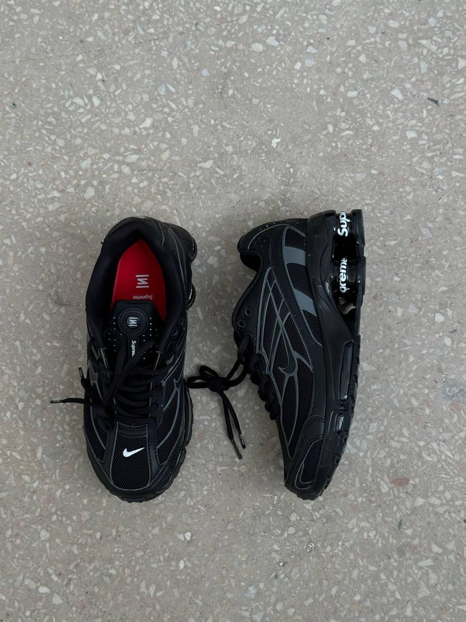 Чоловічі кросівки Nike Х Supreme Shox Ride 2 Black (чорні) низькі стильні кросівки NK119 Найк vkross, фото 1