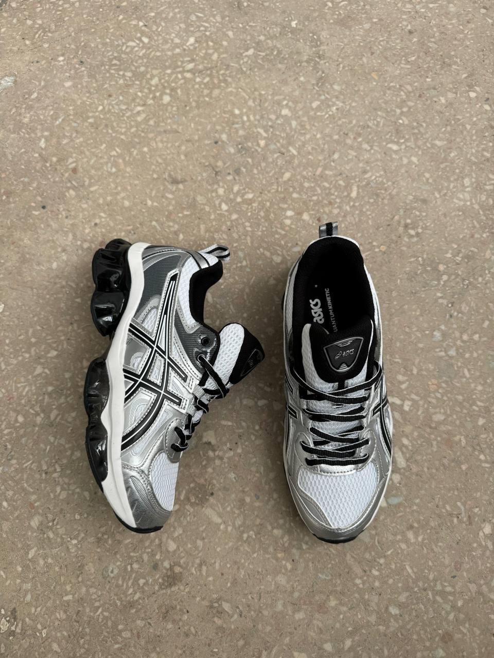 Жіночі демісезонні кросівки Asics Gel-Quantum Kinetic Silver Black (сіро-чорні) спортивні AC011 Асикс vkross