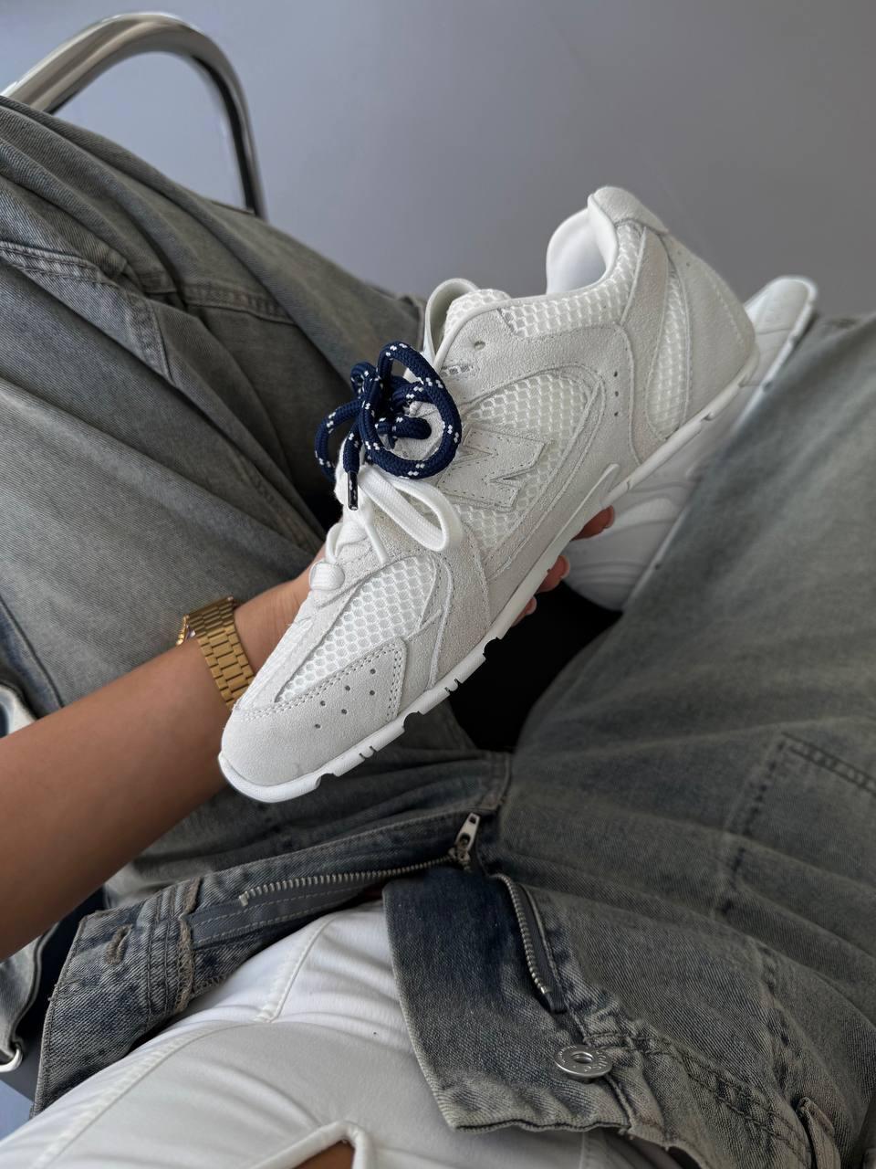 Жіночі демісезонні кросівки Miu Miu x NB White (білі) спортивні стильні кроси Nb004 Нью Беленс vkross