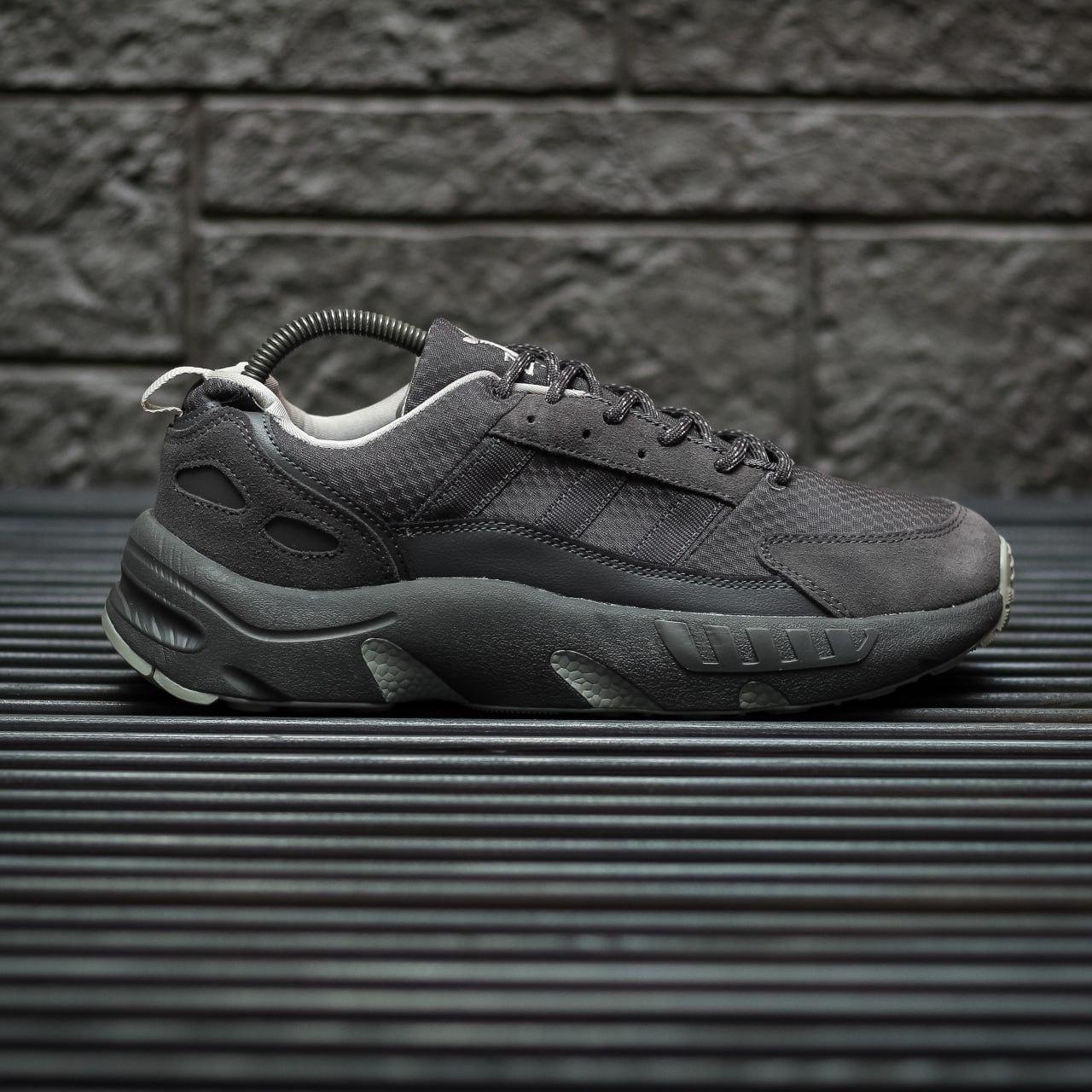 Чоловічі демісезонні кросівки Adidas ZX22 Boost (чорні) спортивні повсякденні кроси 2250 Адідас vkross, фото 1