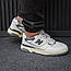 Чоловічі демісезонні кросівки New Balance 550 (біло-сірі) стильні спортивні кроси 2427 Нью Беленс vkross, фото 6