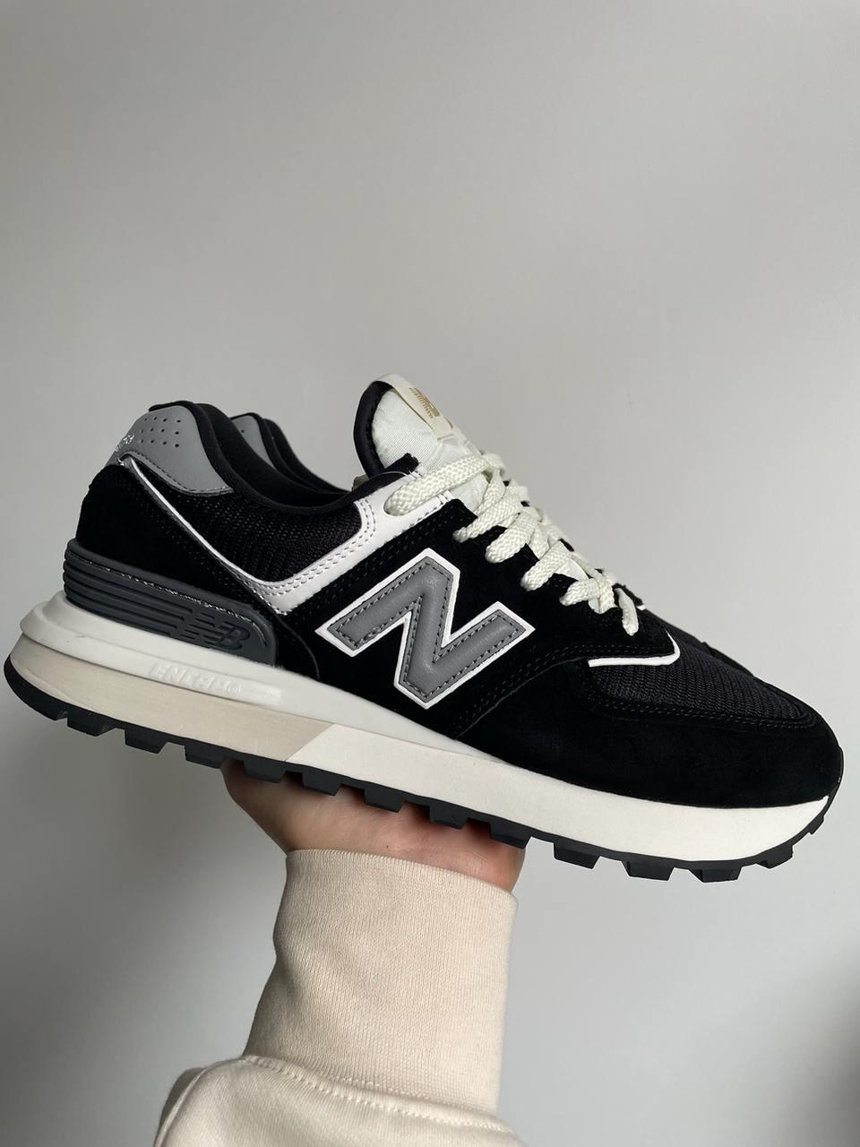 Чоловічі кросівки New Balance 574 Legacy Black White (чорно-білі) спортивні 0682v Нью Беленс vkross, фото 1