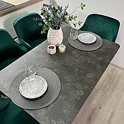 Обідній стіл розкладний Slide Jm Бетон чорний black/30