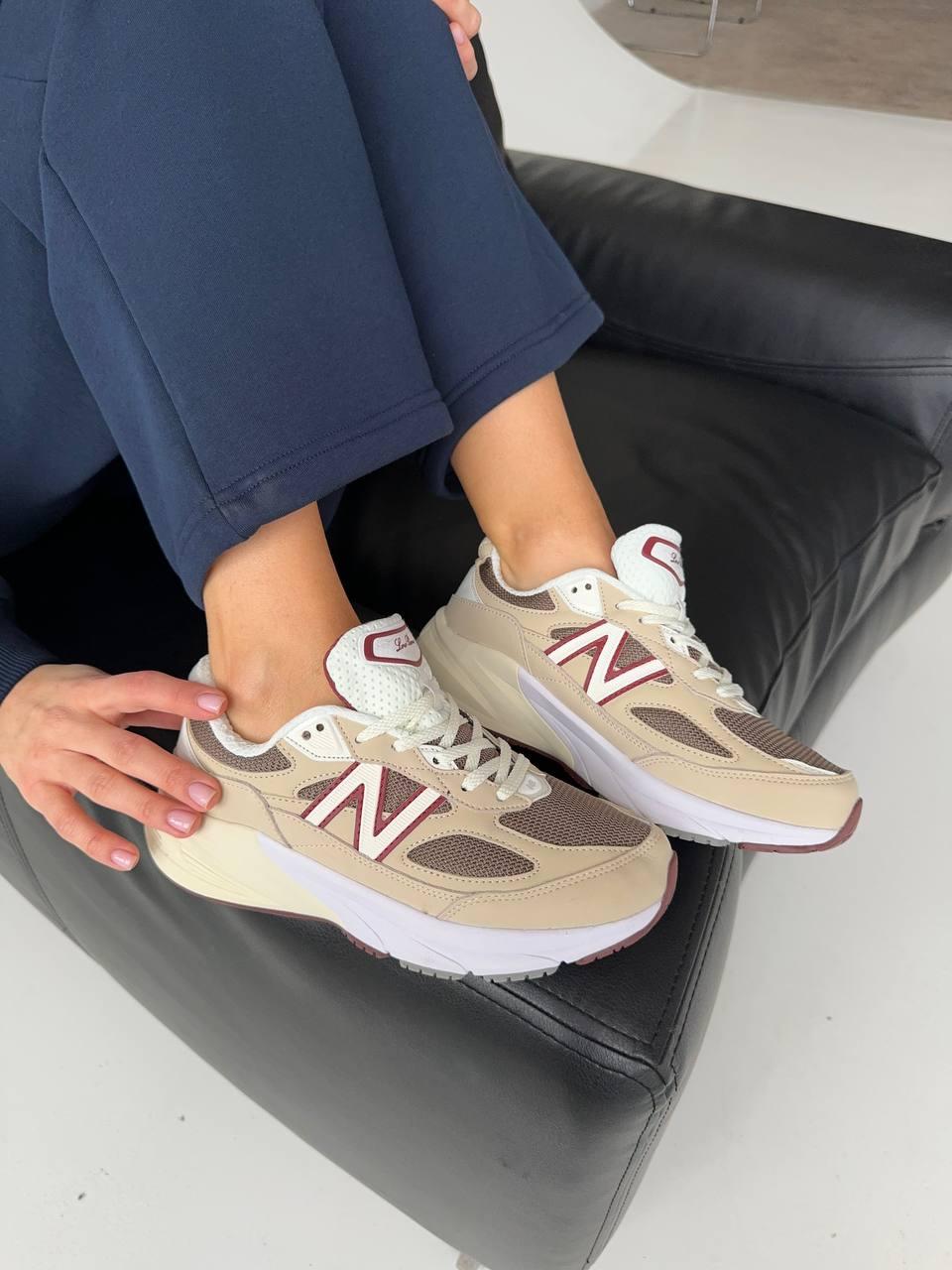 Жіночі демісезонні кросівки New Balance 990v6 x Loro Piana (бежеві) спортивні кроси NB091 Нью Беленс vkross