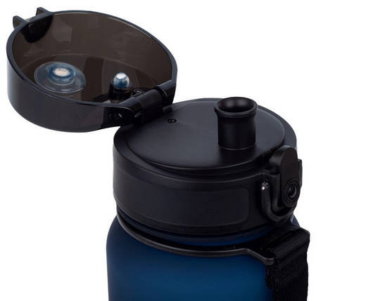 Пляшка для води UZSPACE Uzspace Tamish Frosted Waterbottle 3038 1 L чорно-синій, фото 3