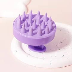 Щітка масажер силіконова 8*7 см ФІОЛЕТОВА