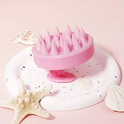 Щітка масажер силіконова 8*7 см РОЖЕВА