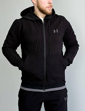 Чоловічий спортивний костюм Under Armour чорний з капюшоном Андер Армор Туреччина, фото 1