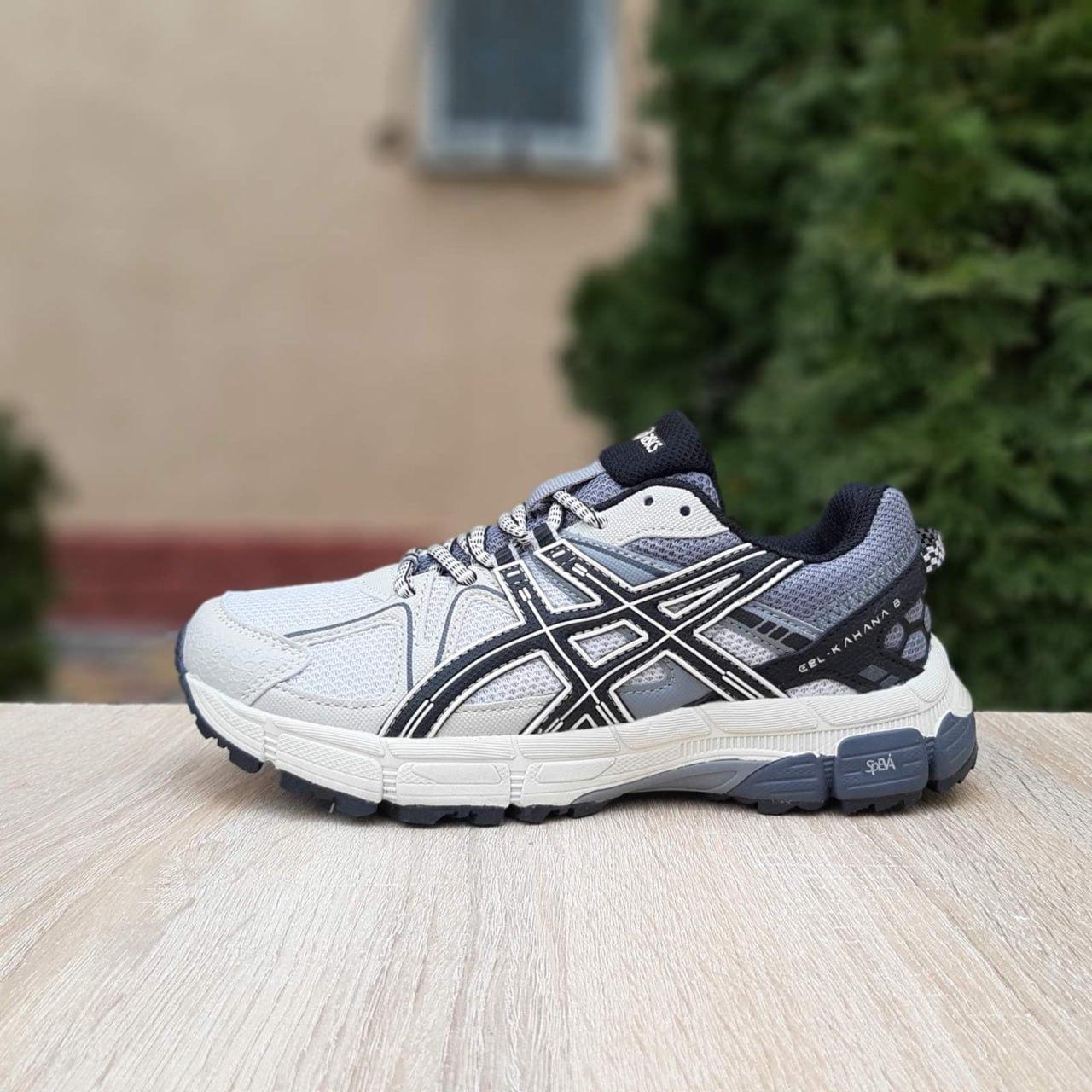 Жіночі повсякденні кросівки Asics Gel-Kahana 8 (білі із сірим) демісезонні спортивні 21074 Асікс vkross