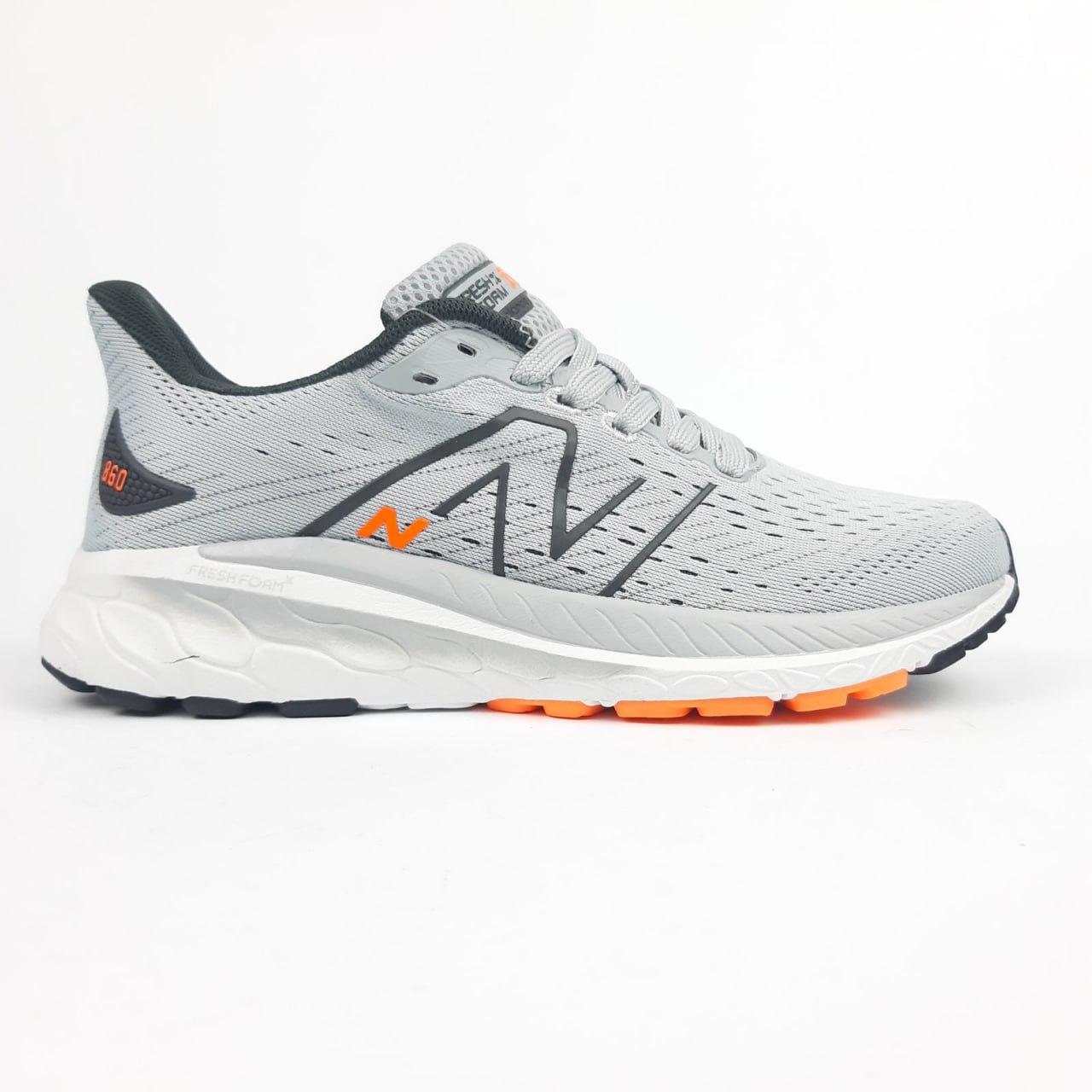 Жіночі демісезонні кросівки New Balance 860 (сірі з жовтогарячим) стильні спортивні кроси 20998 Нью Беленс vkross