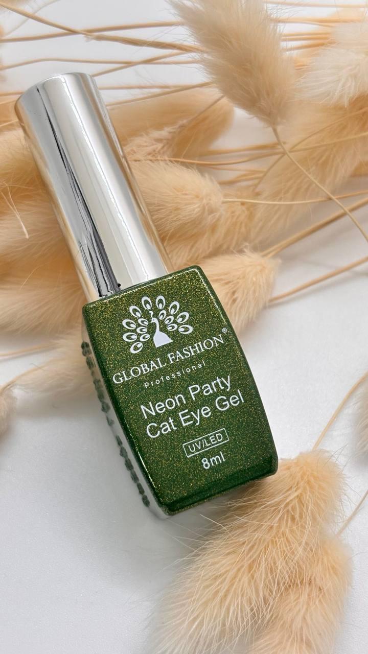 Гель-лак котяче око NEON PARTY CAT EYE Global Fashion 8 мл