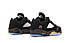 Чоловічі кросівки Nike Jordan 5 Low (чорні із синім) повсякденні спортивні кроси 14915 Найк vkross, фото 3