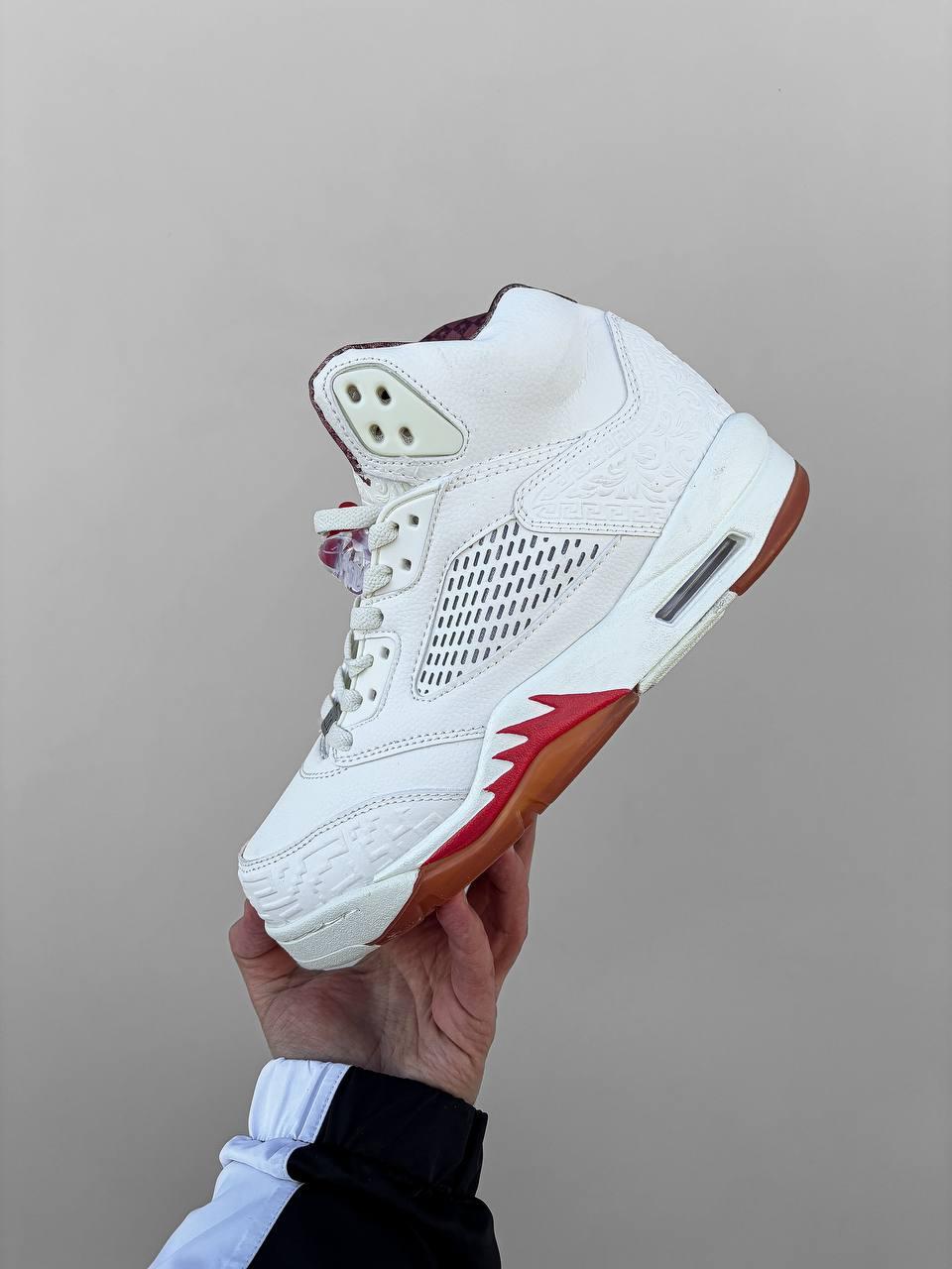 Чоловічі кросівки Nike Air Jordan 5 "El Grito" White (білі) повсякденні високі NK797-N Найк vkross, фото 1