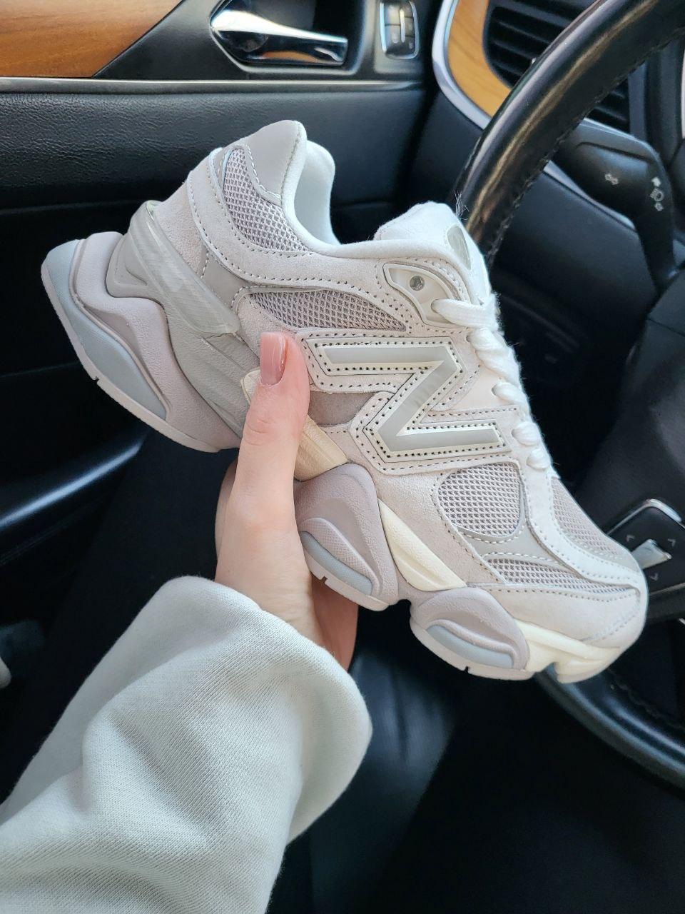 Жіночі спортивні кросівки New Balance 9060 Beige (бежеві) демісезонні кроси 660 Нью Беленс vkross