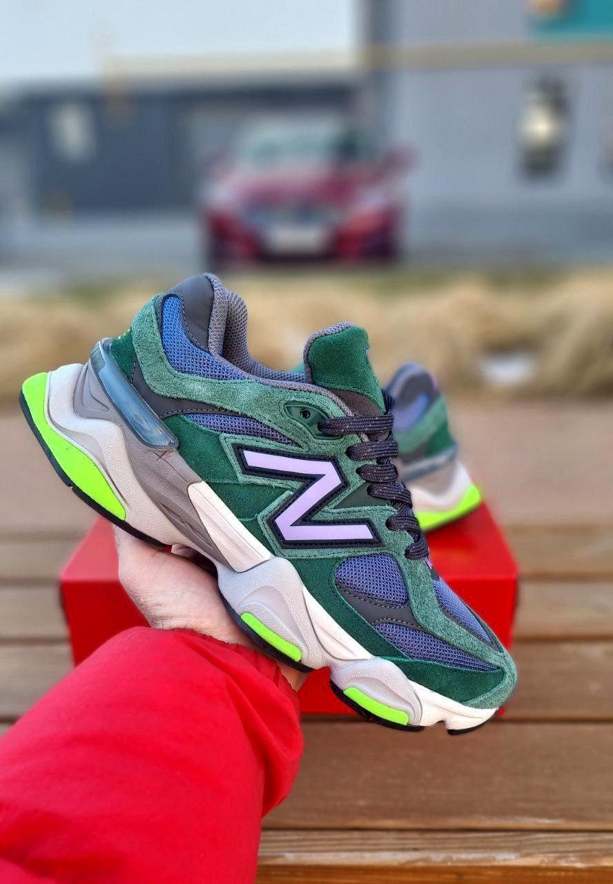 Чоловічі спортивні кросівки New Balance 9060 (зелені) демісезонні кроси 01110 Нью Беленс vkross, фото 1