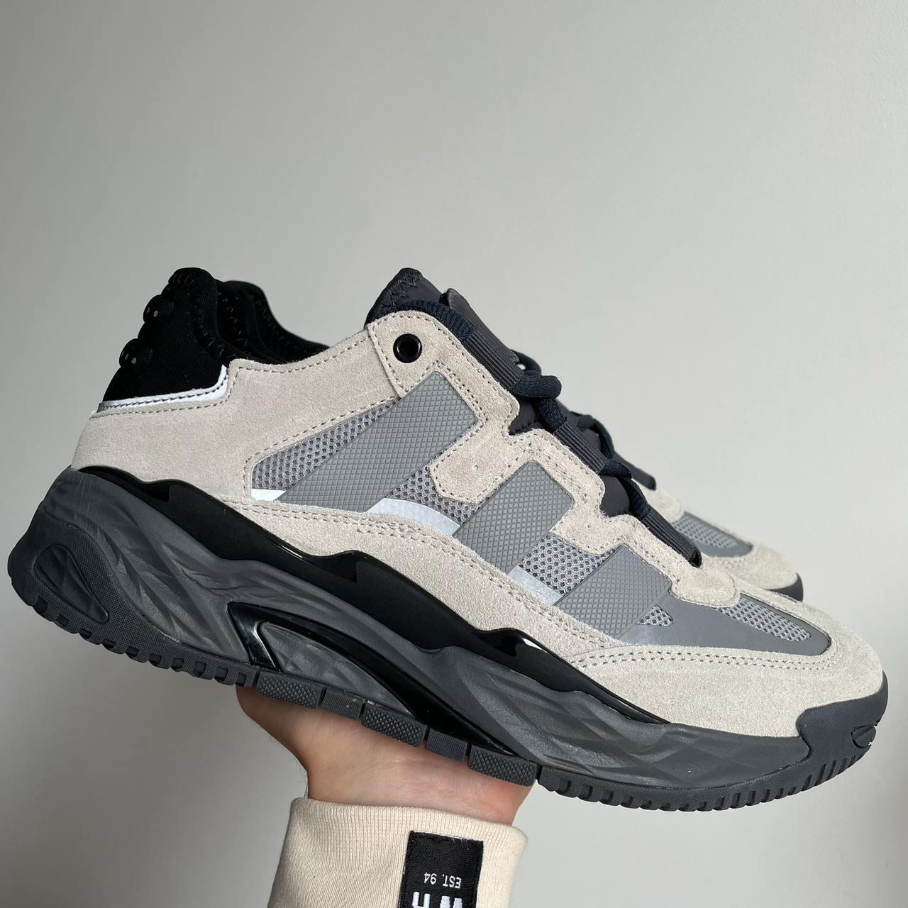 Чоловічі кросівки Adidas Niteball Niteball Grey Black (сіро-чорні) спортивні 0560v Адідас vkross, фото 1