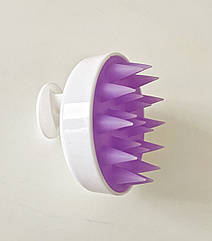 Щітка масажер силіконова 8*7 см БІЛА