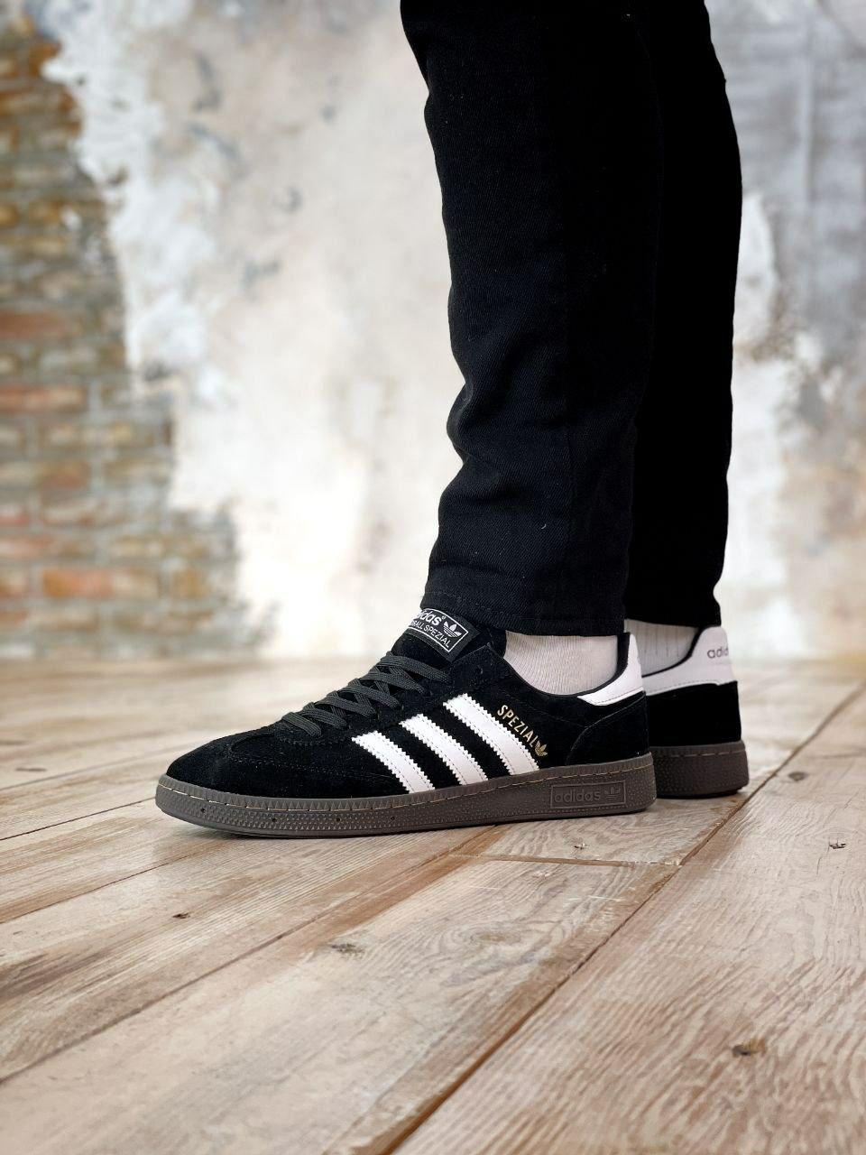 Чоловічі кросівки Adidas Spezial (чорні) стильні повсякденні кроси 3611 Адідас vkross, фото 1