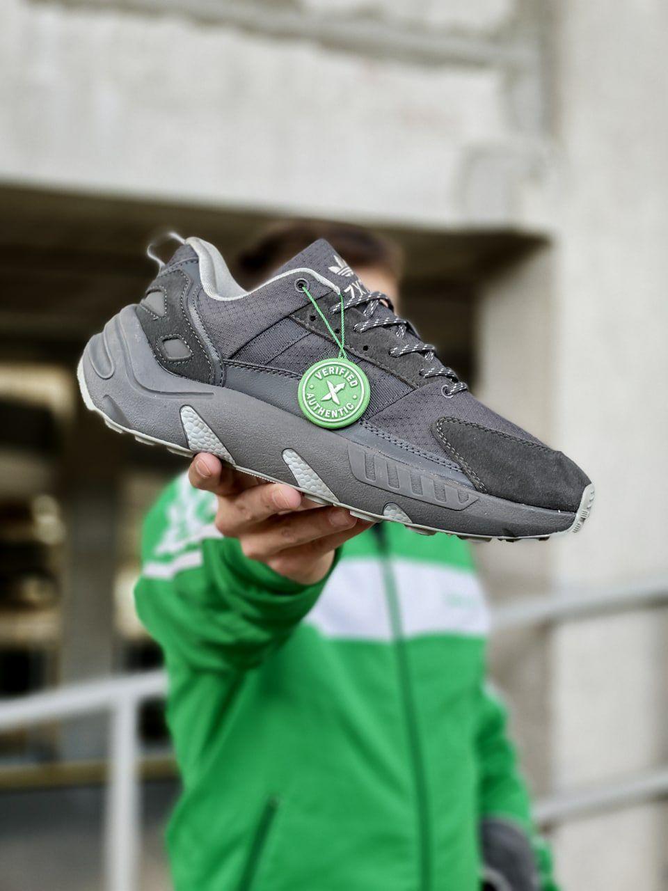 Чоловічі демісезонні кросівки Adidas ZX22 Boost (сірі) спортивні повсякденні кроси 3495 Адідас vkross, фото 1