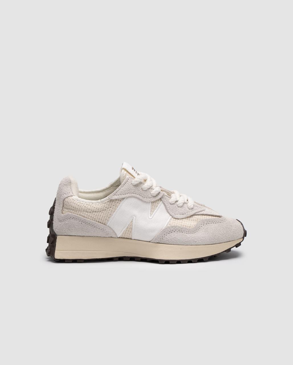 Жіночі демісезонні кросівки New Balance 327 Beige/White (бежеві) спортивні кроси 03091 Нью Беленс vkross