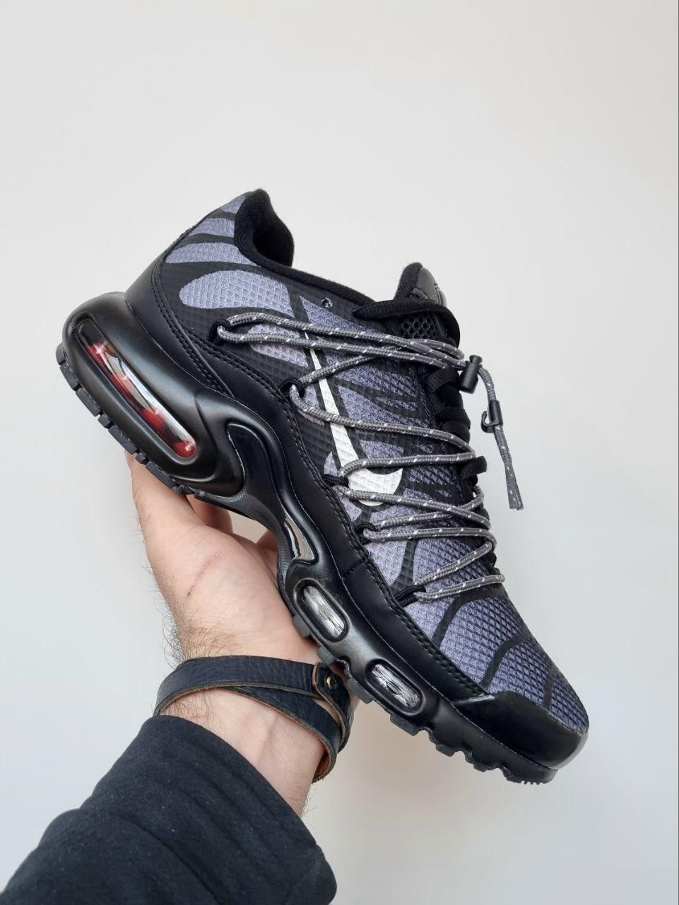 Чоловічі кросівки Nike Air Max TN Plus (сіро-чорні) модні спортивні кроси 01440 Найк vkross, фото 1