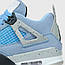 Чоловічі кросівки Nike Air Jordan 4 University Blue (сині) спортивні кроси 2808 Найк vkross, фото 7
