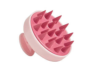 Щітка масажер силіконова 8*7 см СВІТЛО РОЖЕВА