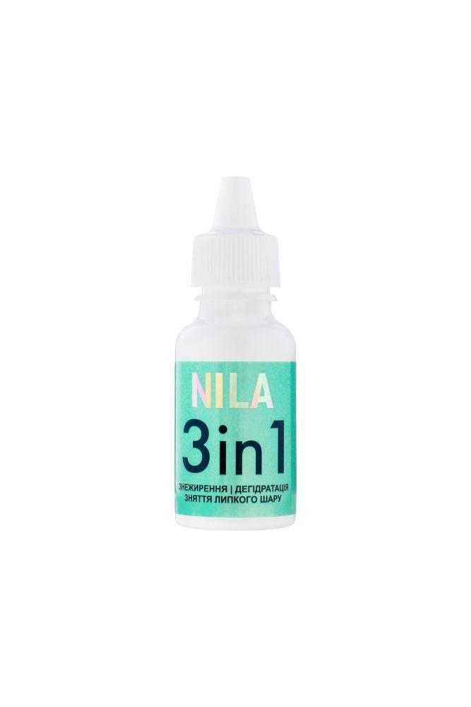 Nila Nail Prep Засіб 3 в 1 для нігтів, пластик+кришка, 30мл