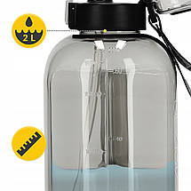 Пляшка для води спортивна 4FIZJO 2000 мл Grey (P-5905973403825), фото 5