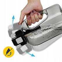 Пляшка для води спортивна 4FIZJO 2000 мл Grey (P-5905973403825), фото 4