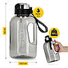 Пляшка для води спортивна 4FIZJO 2000 мл Grey (P-5905973403825), фото 6