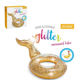 Дитячий надувний круг Intex Коло 56258 Русалонька 175 х 119 см від 9-ти років