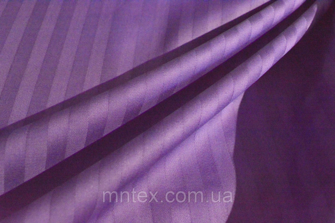 Сатин страйп Яскраво фіолетовий