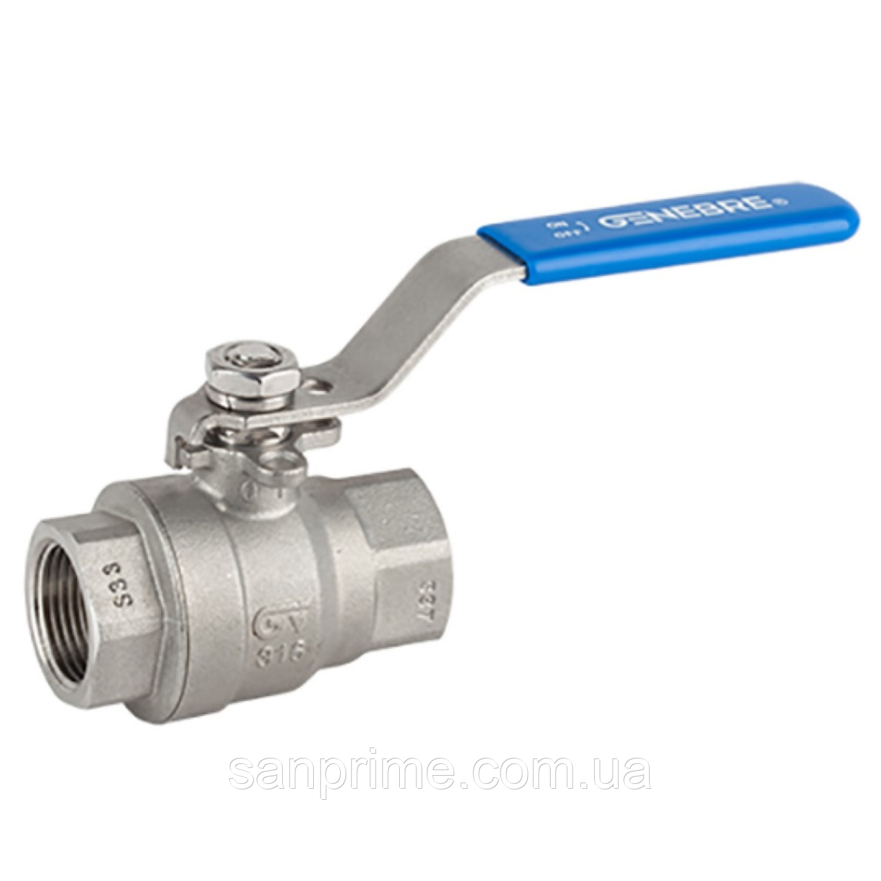 Кран кульовий GENEBRE 2014 з нерж сталі SS 316, Т- -25°C +180°C, PN-6,4 МПа, G-1/2 ", DN-15