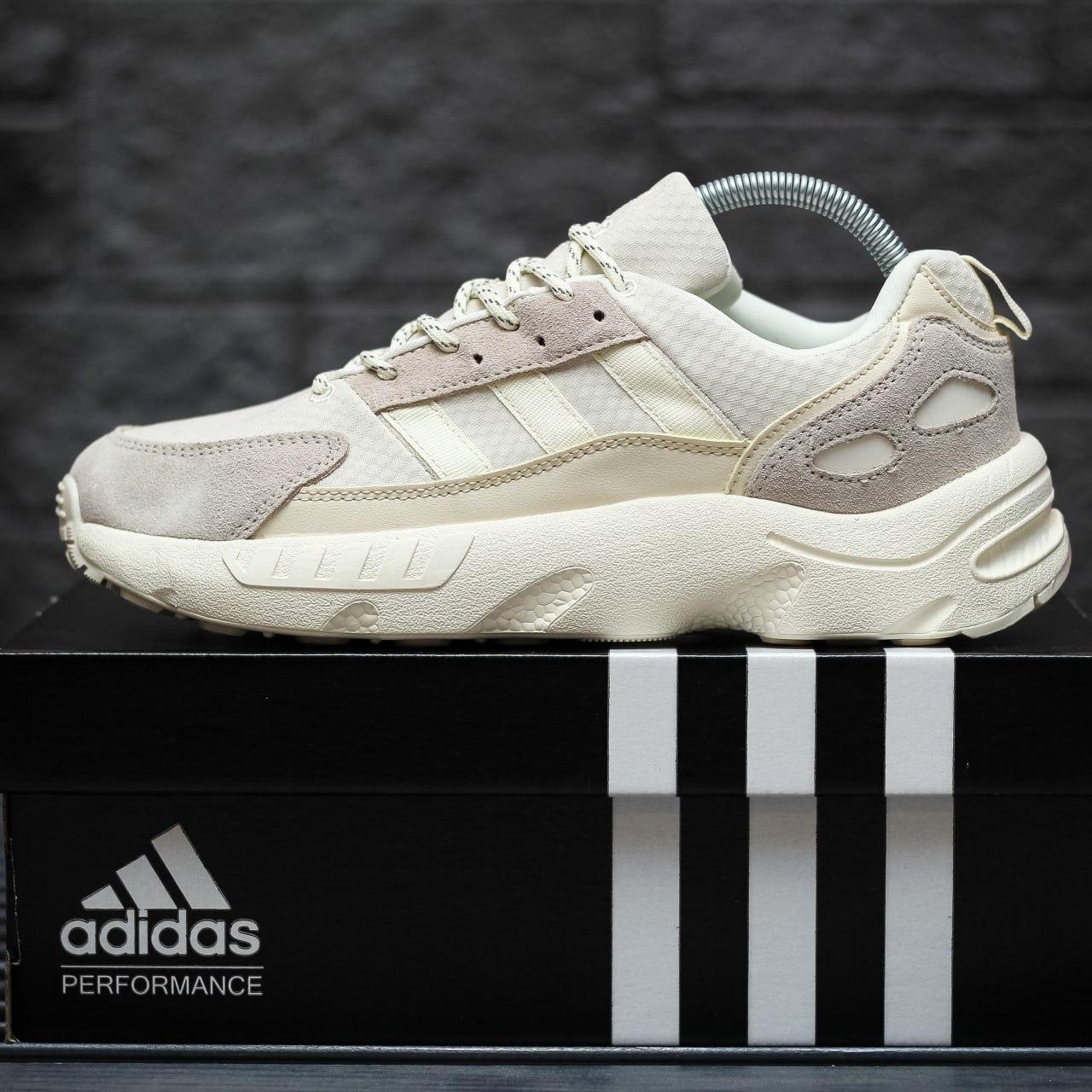 Чоловічі демісезонні кросівки Adidas ZX22 Boost (білі) спортивні повсякденні кроси 2251 Адідас vkross, фото 1