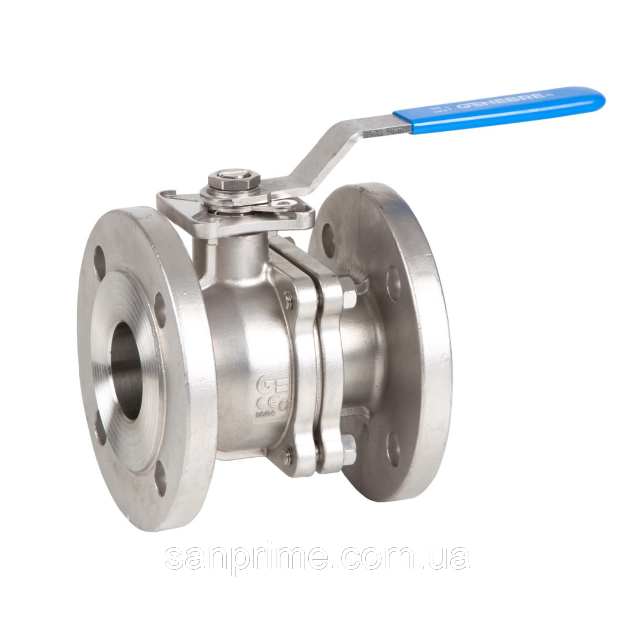 Кран кульовий GENEBRE 2528 з нерж сталі SS 316, фланцевий, PN-40, Т- -30°C +180°C, PN-4,0 МПа, DN-15