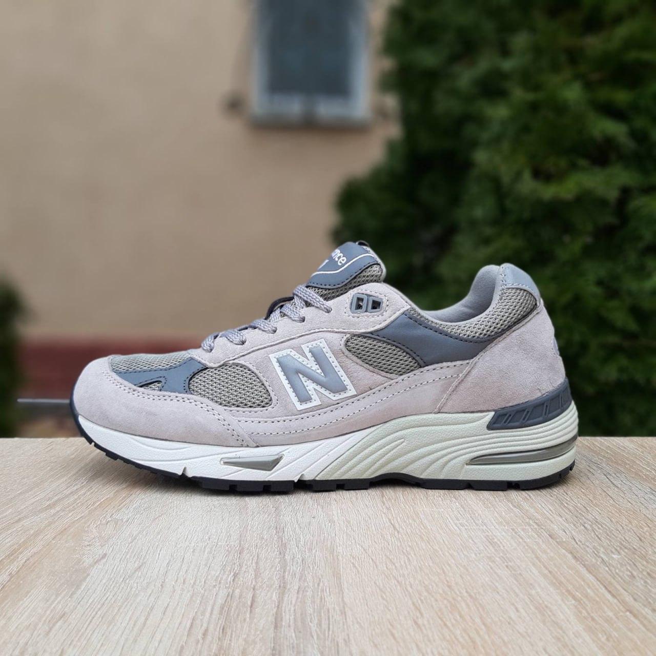 Чоловічі кросівки NEW BALANCE M991GL (сіро-бежеві) демісезонні спортивні стильні кроси 11408 Нью Беленс vkross, фото 1
