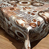Скатертина Клейонка "Кава" на метраж на флізеліновій основі. Ширина: 137 см, фото 2
