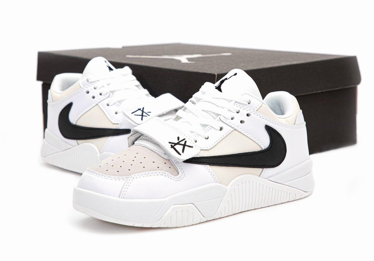 Чоловічі кросівки Nike Jordan Cut The Check x Travis Scott (білі) спортивні кроси 14911 Найк vkross, фото 1