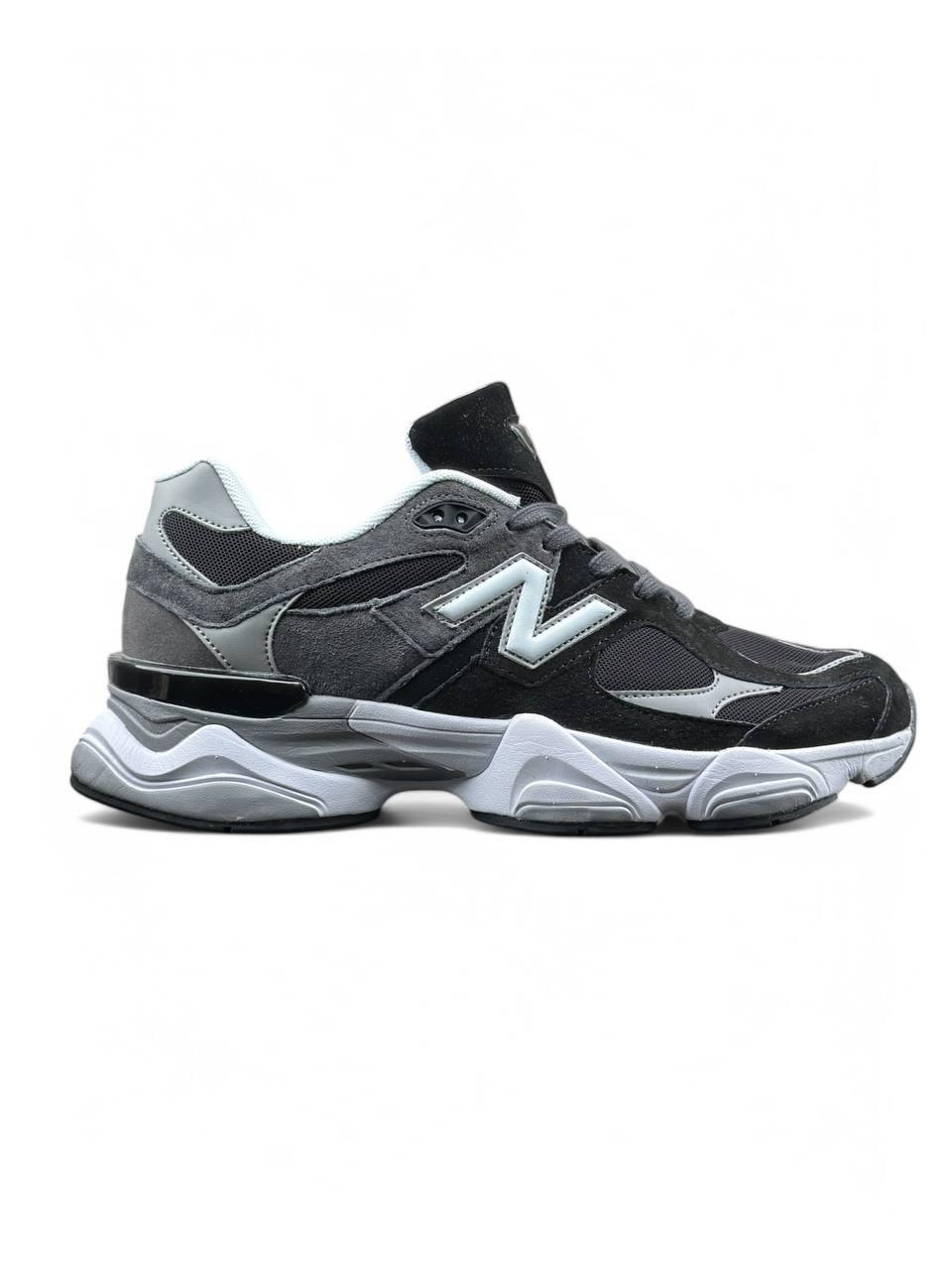 Чоловічі спортивні кросівки New Balance 9060 Black Grey (чорно-сірі) демісезонні кроси 5226 Нью Беленс vkross, фото 1