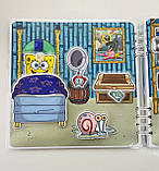 Розвиваюча книжка альбом липучки TOCA BOCA SpongeBob SquarePants Тока Бока Домівка Губки Боба, фото 4