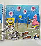 Розвиваюча книжка альбом липучки TOCA BOCA SpongeBob SquarePants Тока Бока Домівка Губки Боба, фото 8