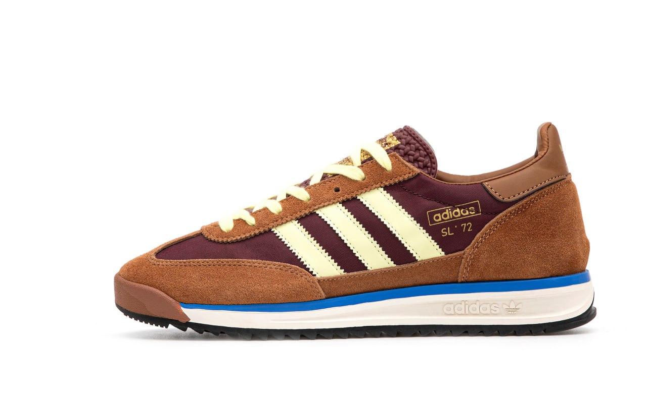 Чоловічі кросівки Adidas SL 72 (коричневі з бордовим) стильні повсякденні кроси 14950 Адідас vkross, фото 1