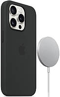 Оригінальний силіконовий чохол для iPhone 15 Pro Apple Silicone Case MagSafe Midnight MT1A3ZM/A